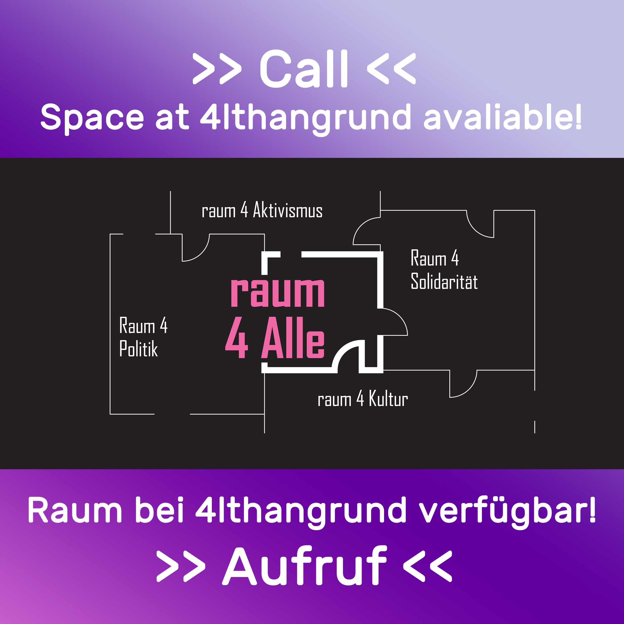 Call/ Aufruf: Space at 4lthangrund