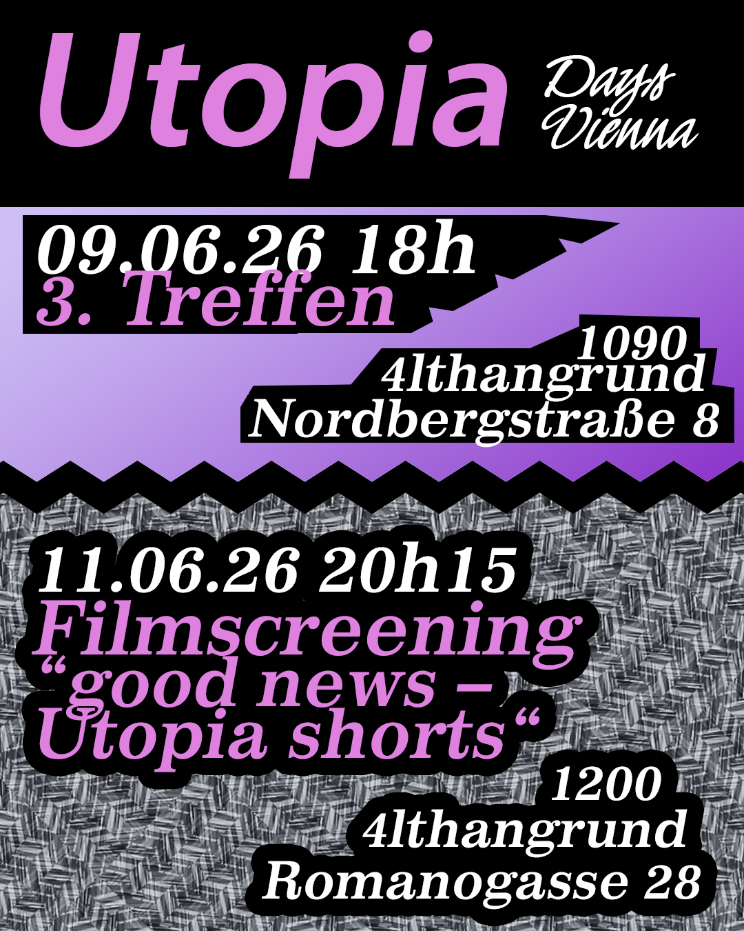 Utopia Days – Treffen 09.06. & Screening 11.06.